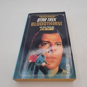 J.M. Dillard Star Trek Bloodthirst Paperback First Printing 1987 Sci-Fi Good